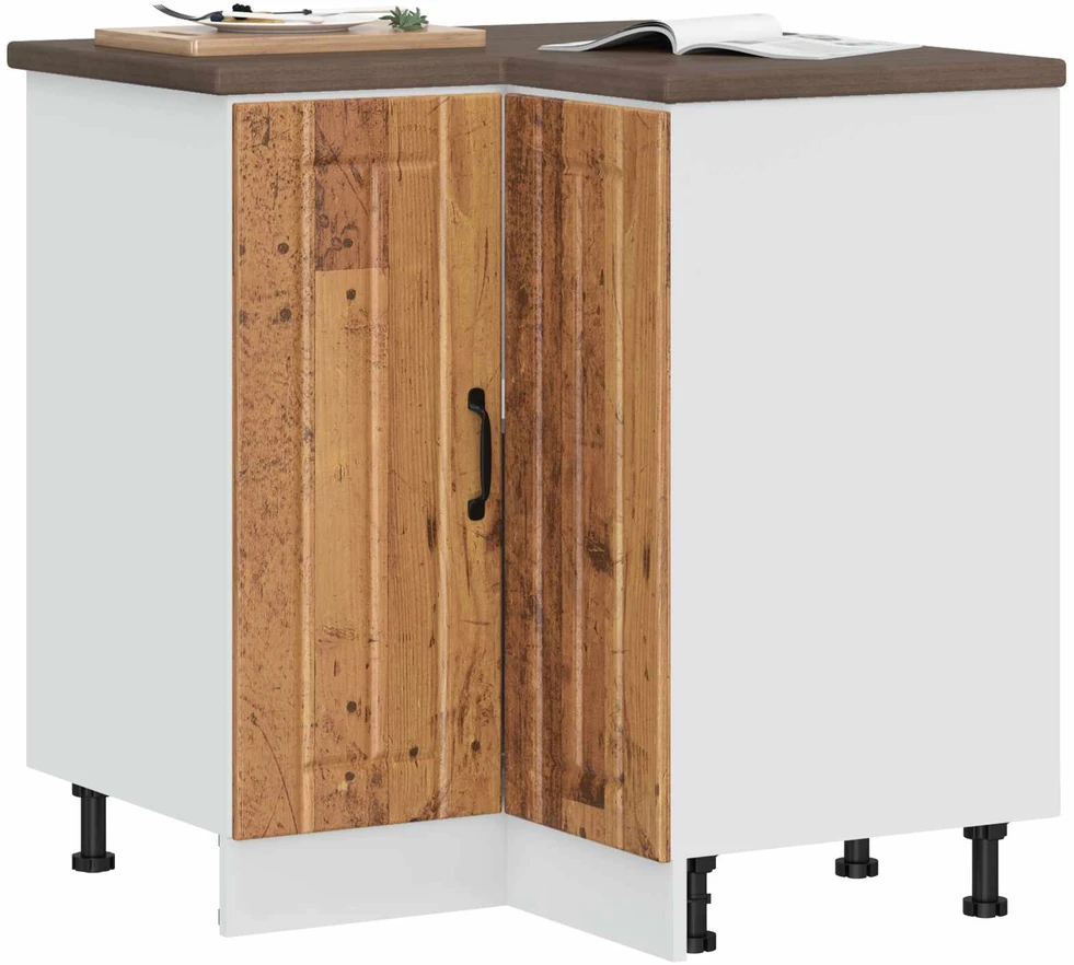 virtuvės kampinė spintelė "Lucca" Old Wood Engineered Wood