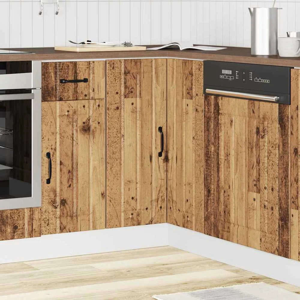 virtuvės kampinė spintelė "Lucca" Old Wood Engineered Wood