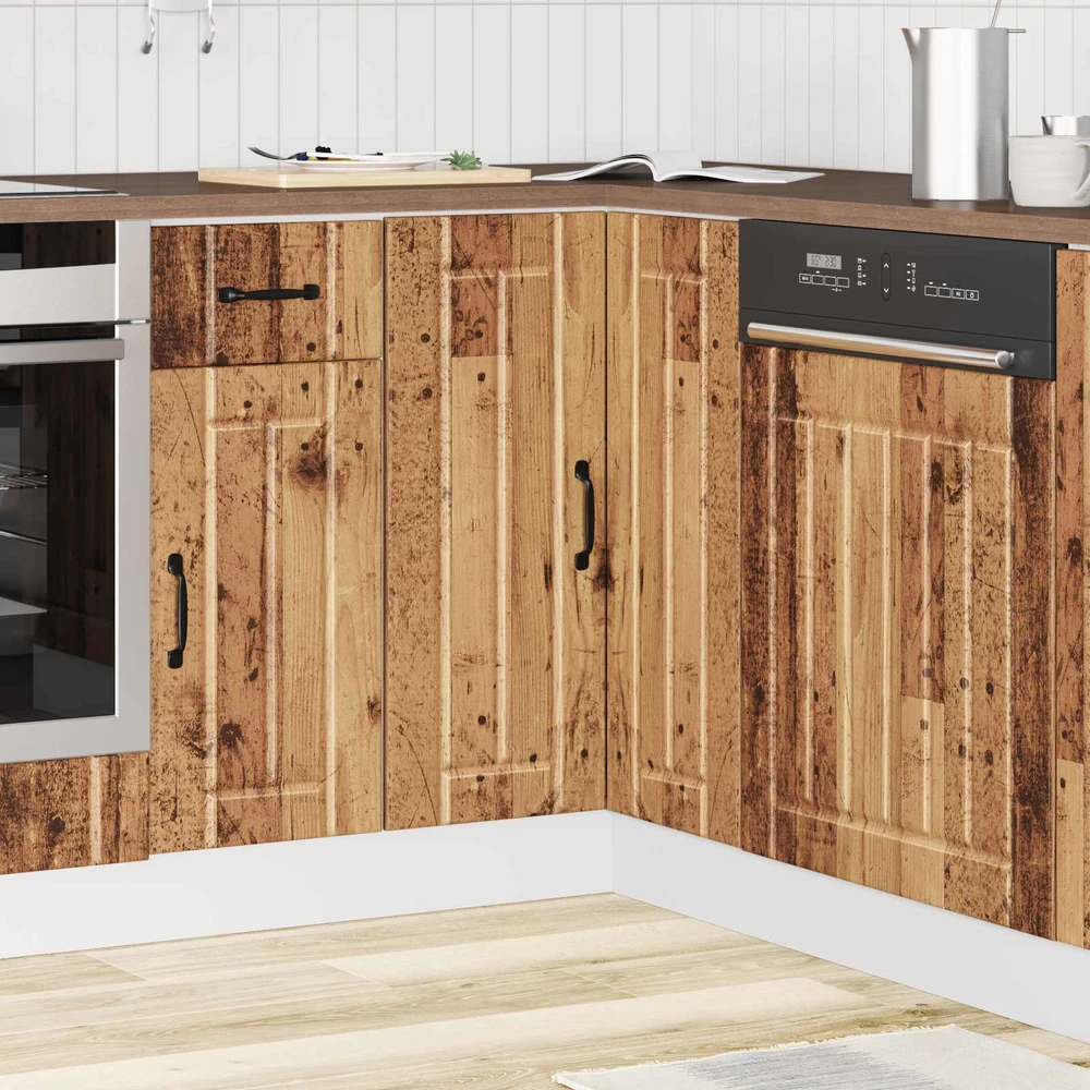 virtuvės kampinė spintelė "Lucca" Old Wood Engineered Wood