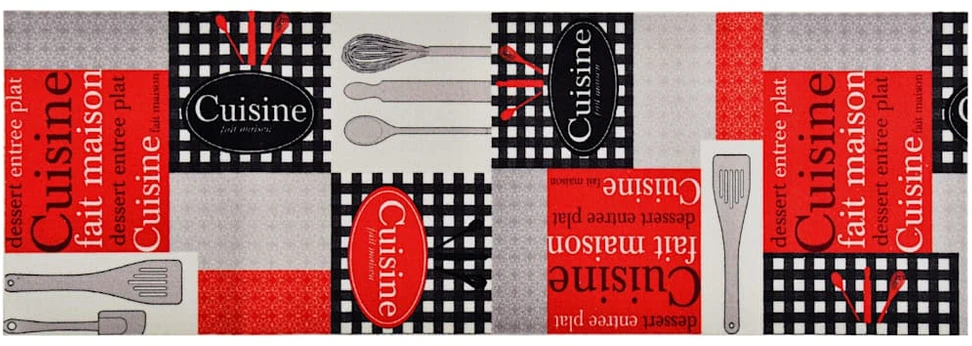 Virtuvės kilimas, 60x300cm, plaunamas, su užrašais Cuisine