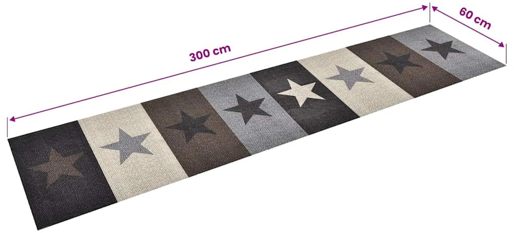 Virtuvės kilimas, 60x300cm, plaunamas, su žvaigždėmis