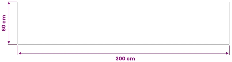 Virtuvės kilimas Pilkos žvaigždės 300 x 60 cm 100% poliamidas