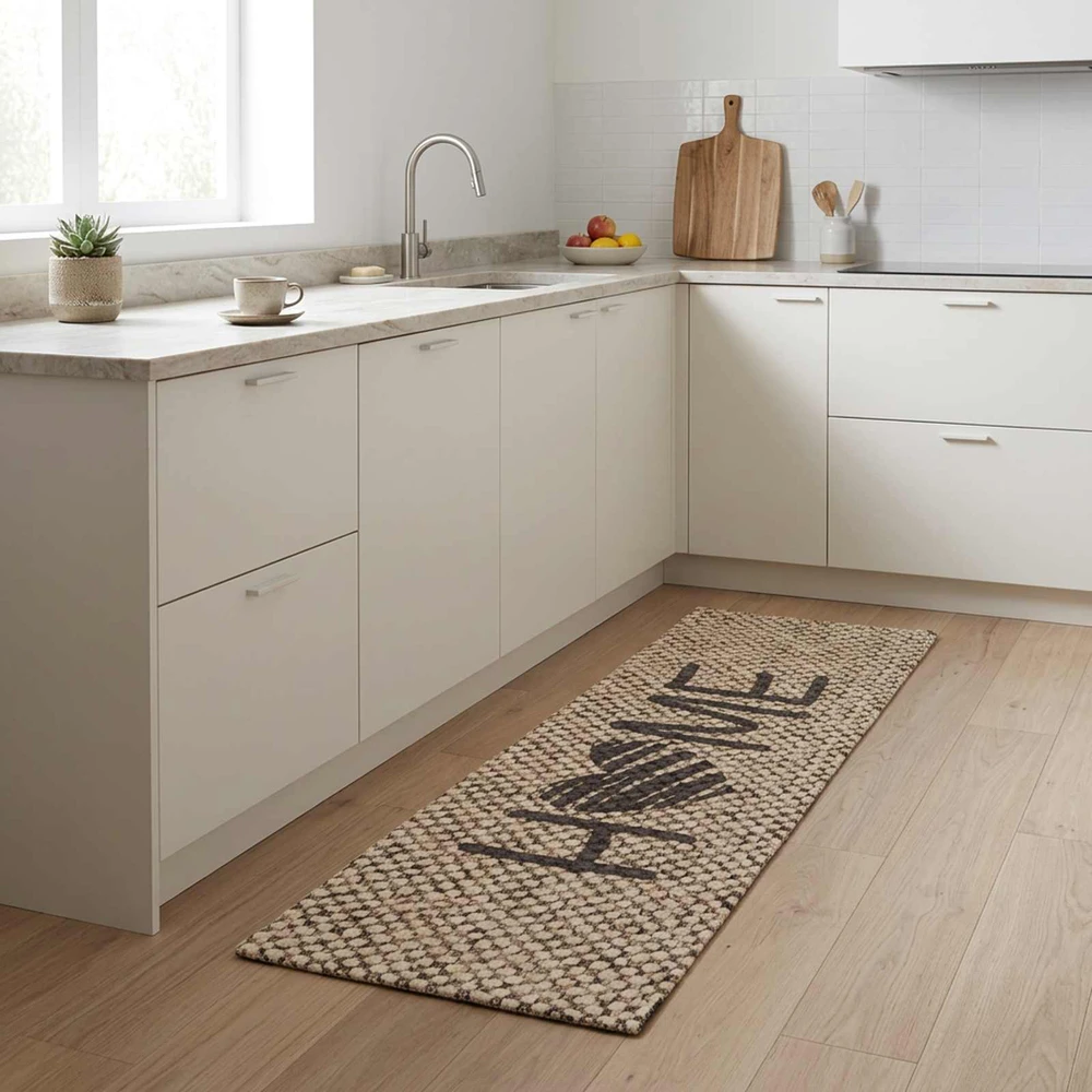 Virtuvės kilimas Smėlio namai 150 x 45 cm 100% poliamidas