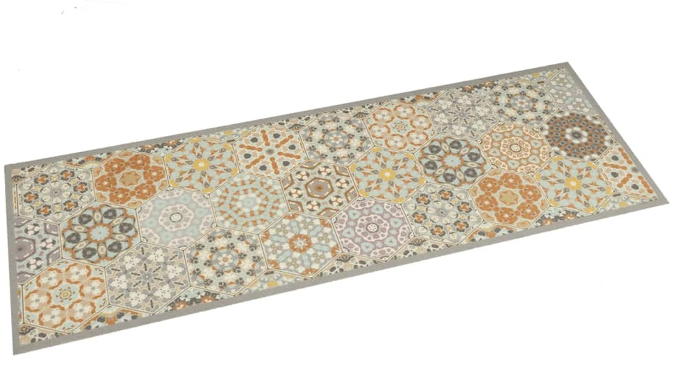 Virtuvės kilimėlis, 45x150cm, aksomas, plaunamas, su rombais