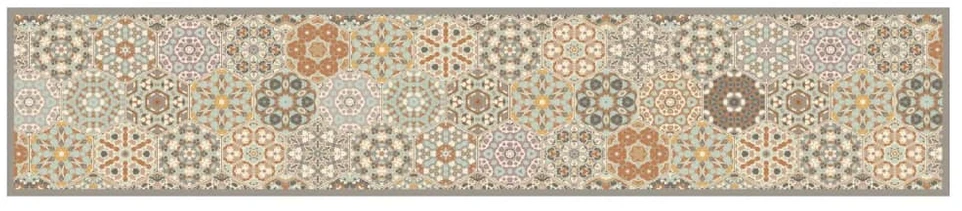 Virtuvės kilimėlis, 60x300 cm, aksomas, plaunamas, su rombais