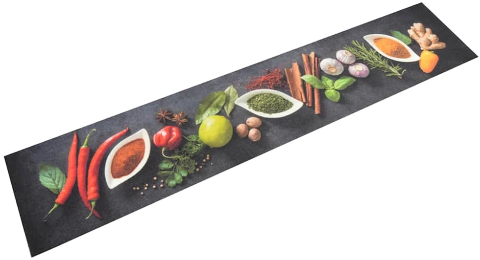 Virtuvės kilimėlis, 60x300cm, aksomas, plaunamas, prieskoniai
