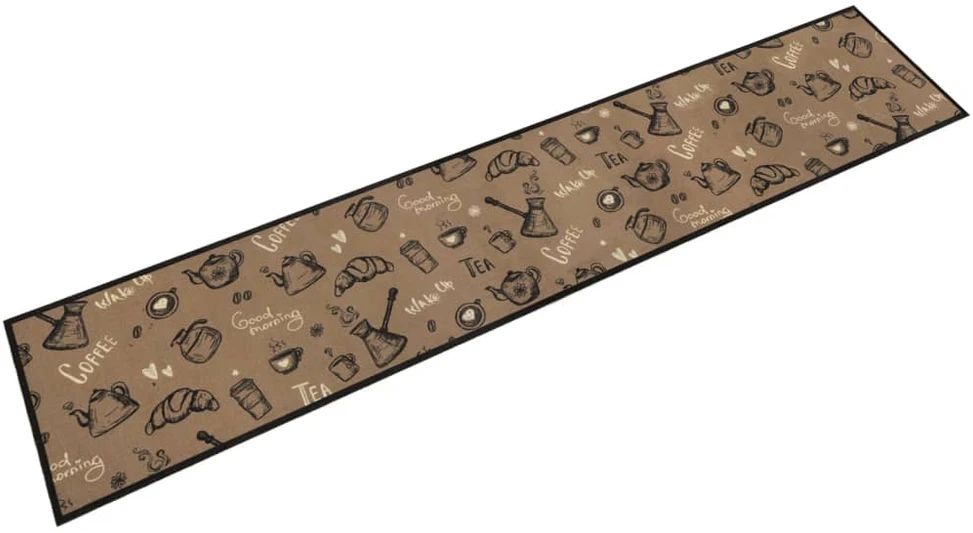 Virtuvės kilimėlis, rudas, 60x300cm, aksomas, plaunamas