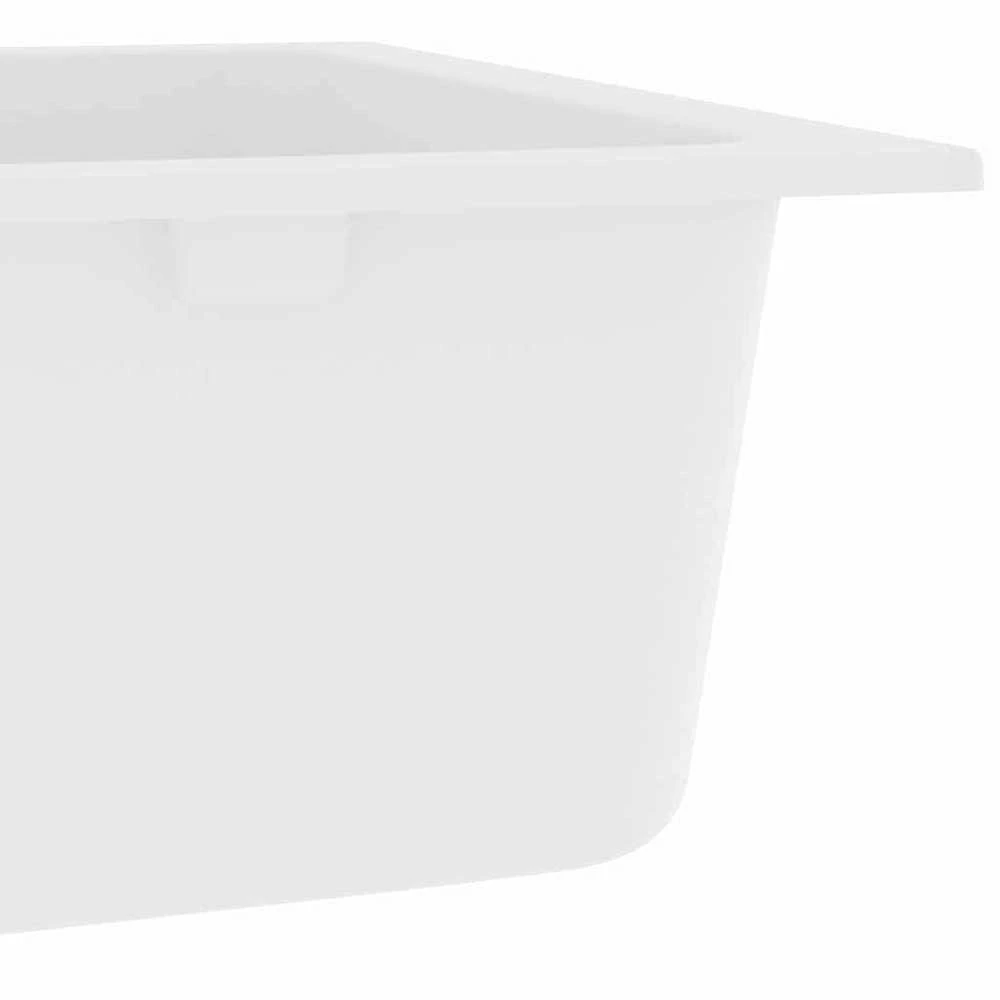 Virtuvės kriauklė Kvarcas ir derva 76 x 48 x 30 cm Balta