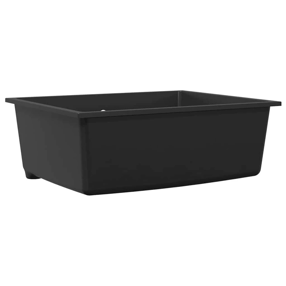 Virtuvės kriauklė Juoda 54 x 44 x 20 cm Granitas