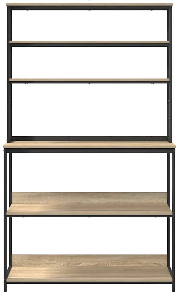 Virtuvės lentyna 5 aukštų 100 x 40 x 168 cm Apdirbta mediena