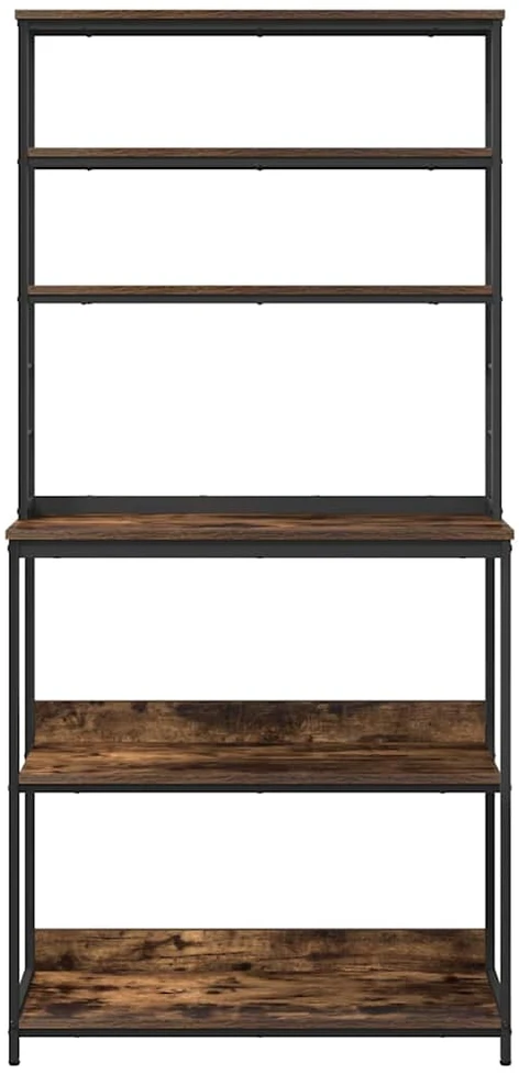 Virtuvės lentyna 5 aukštų 80 x 40 x 168 cm Apdirbta mediena