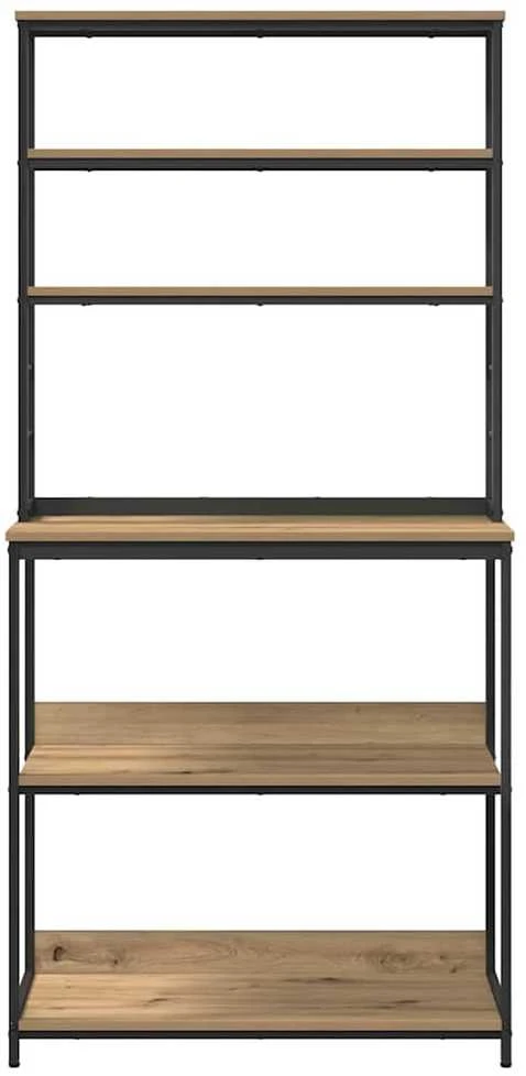 Virtuvės lentyna 5 aukštų 80 x 40 x 168 cm Apdirbta mediena