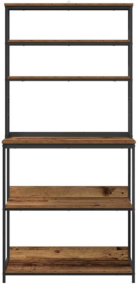 Virtuvės lentyna 5 aukštų 80 x 40 x 168 cm Apdirbta mediena