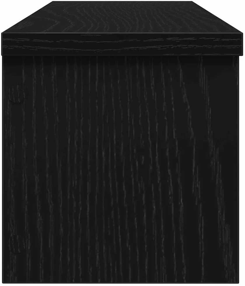 Virtuvės lentyna, sukraunama, juodas, 50x15x16cm, mediena