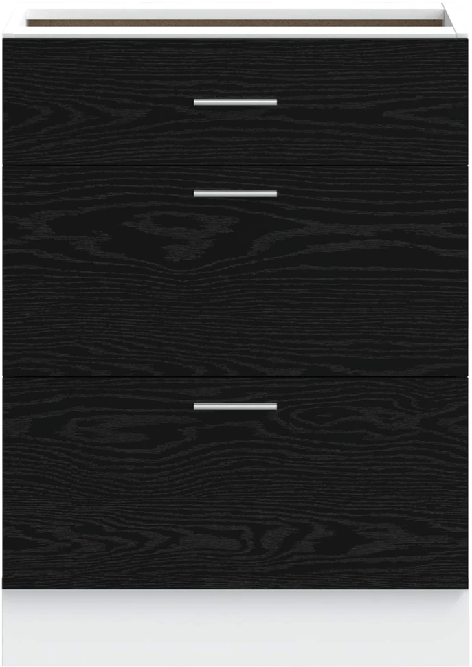 Virtuvės Pagrindinė Spintelė Juodas ąžuolas 60 x 46 x 81,5 cm