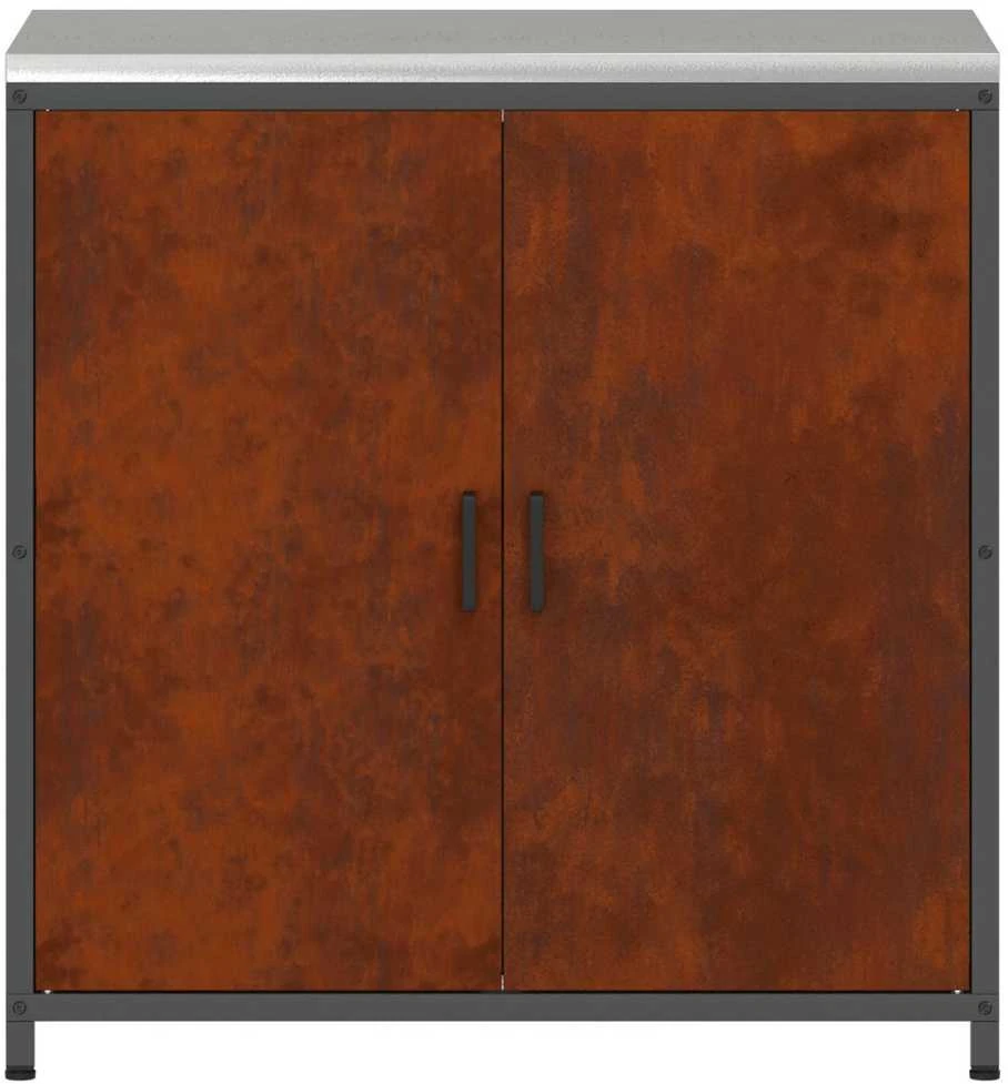 Virtuvės Saugojimo Spintelė HATTEM Rūdijanti 90 x 50 x 92 cm