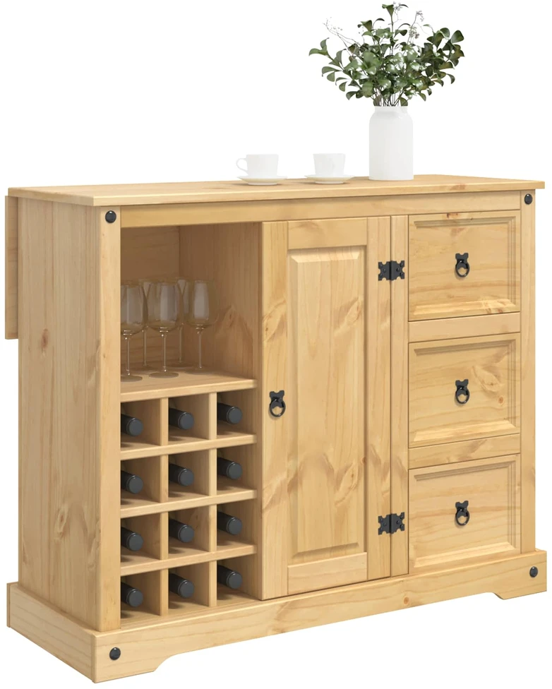 VidaXL Virtuvės saugojimas su stalčių Medaus vaškas 112 x 70 x 91,5 cm