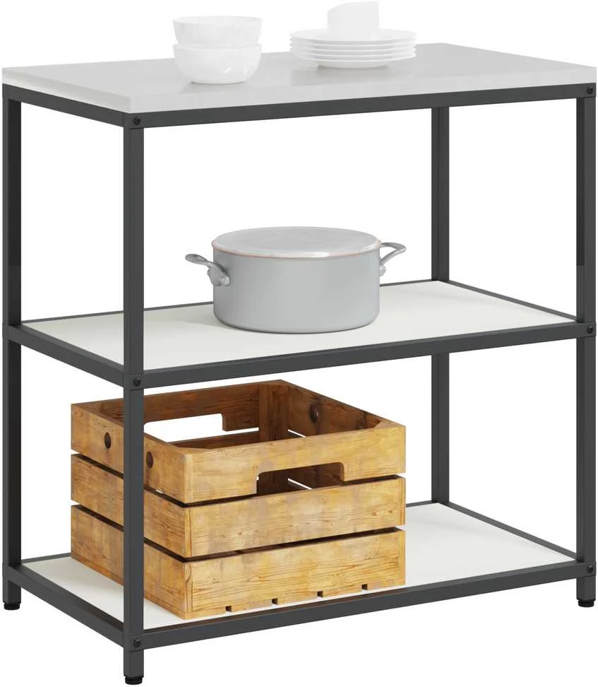 Virtuvės lentynų vienetas HATTEM Balta 90 x 50 x 92 cm Plienas