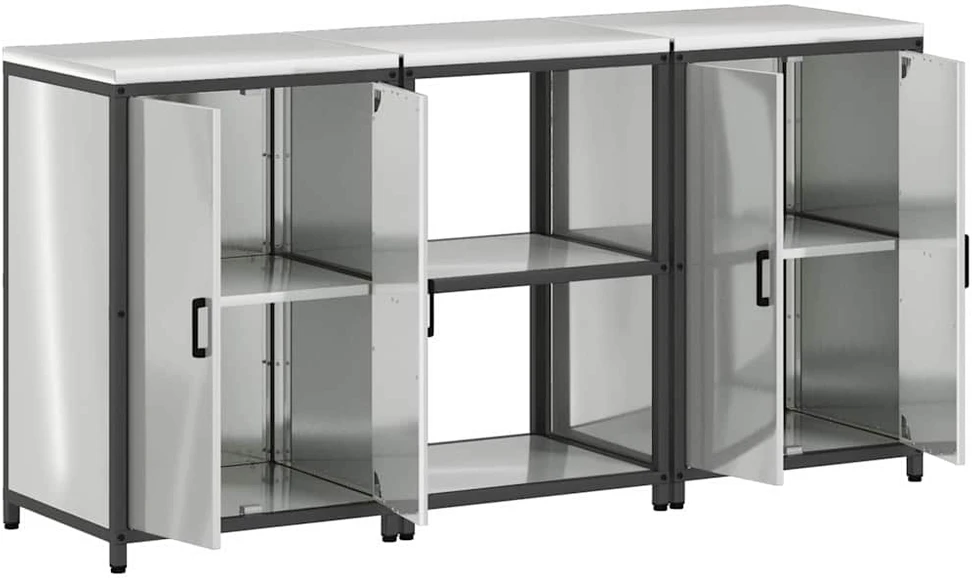 Virtuvės saugojimo rinkinys HATTEM 3 vnt. Sidabrinė