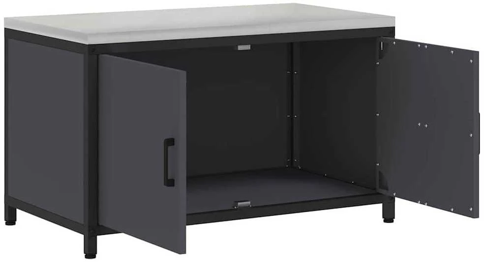 Virtuvės Saugojimo Spintelė HATTEM Antracito 90 x 50 x 53 cm