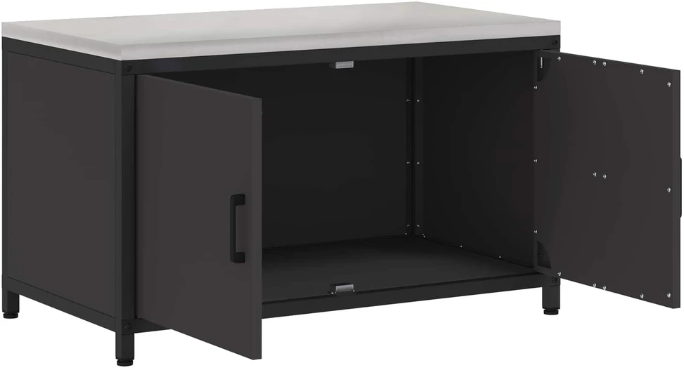 Virtuvės Saugojimo Spintelė HATTEM Juoda 90 x 50 x 53 cm