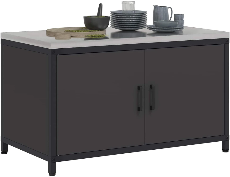 Virtuvės Saugojimo Spintelė HATTEM Juoda 90 x 50 x 53 cm