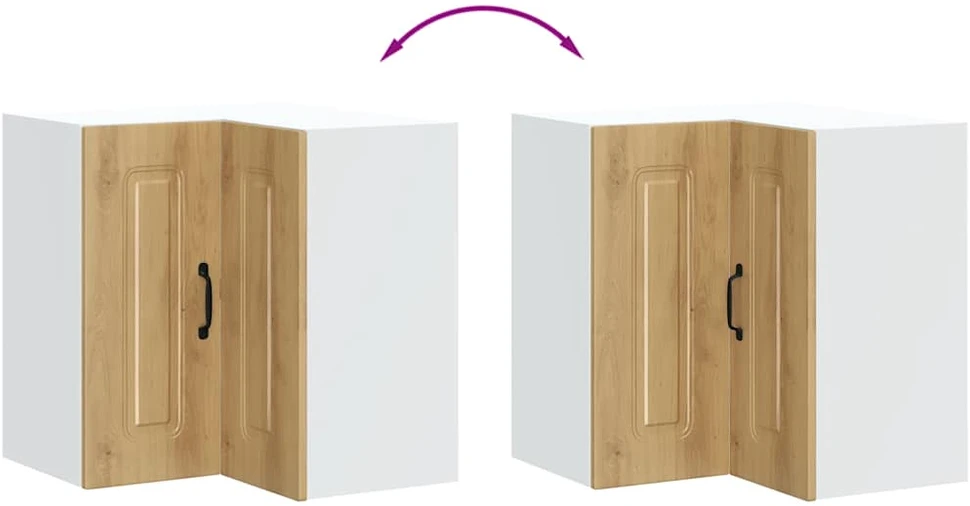 virtuvės sieninė kampinė spintelė "Kalmar" Artisan Oak