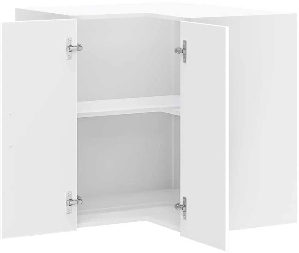 virtuvės sieninė kampinė spintelė "Lucca" Baltas Engineered Wood