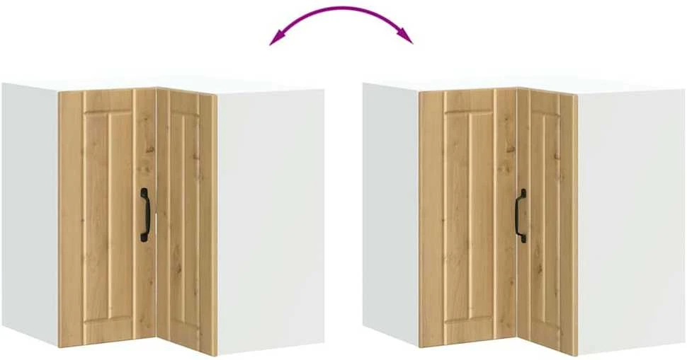 virtuvės sieninė kampinė spintelė "Lucca" Artisan Oak