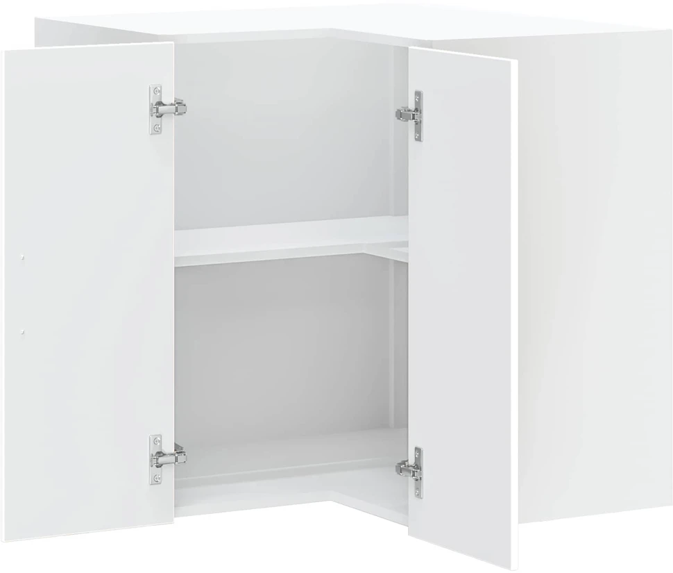 virtuvės sieninė kampinė spintelė "Lucca" Baltas Engineered Wood