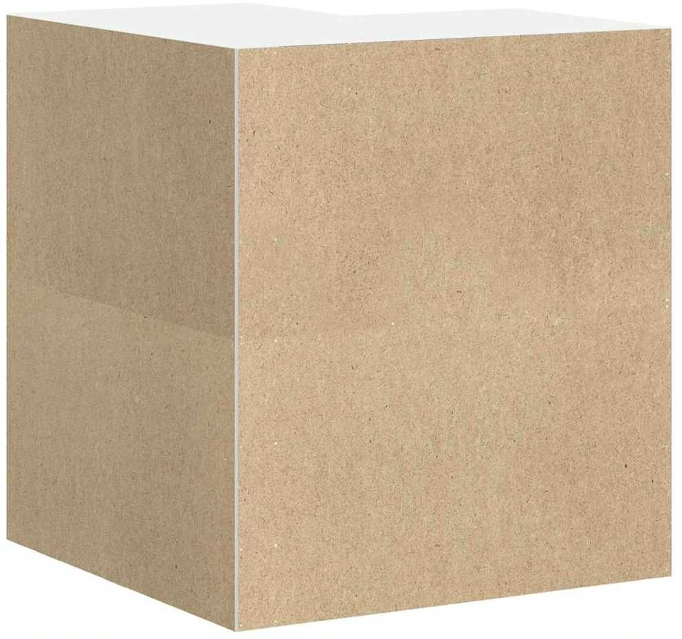 virtuvės sieninė kampinė spintelė "Lucca" Baltas Engineered Wood