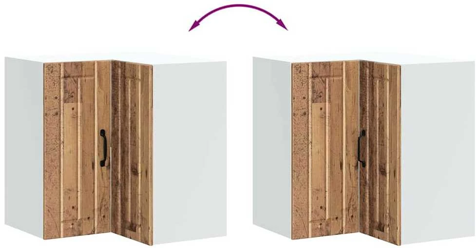 virtuvės sieninė kampinė spintelė "Lucca" Old Wood