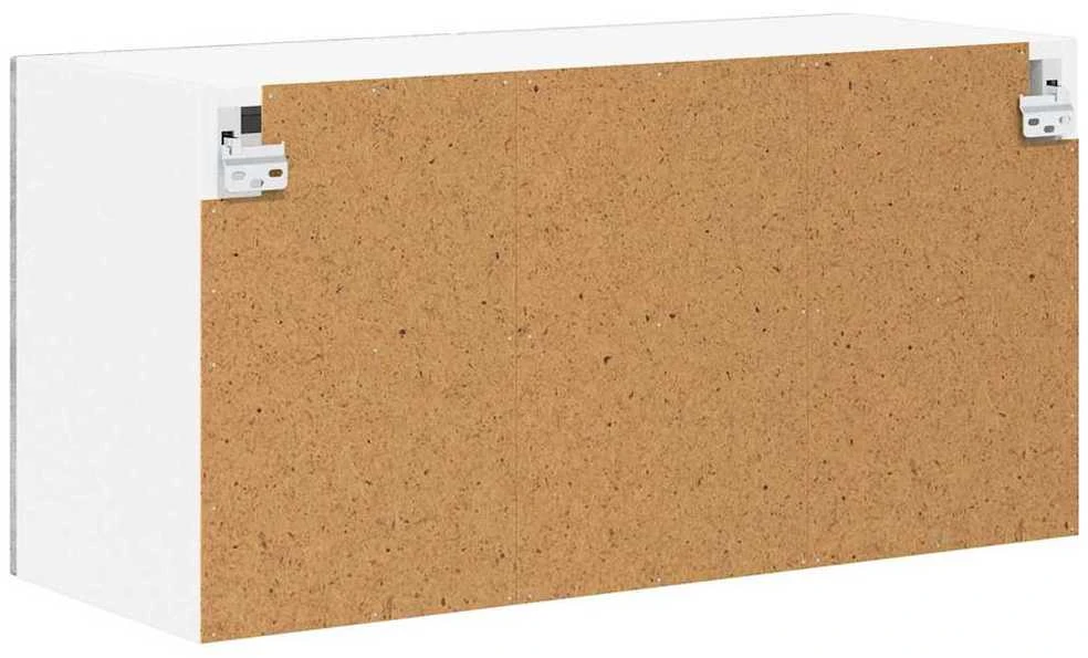 Sieninis stiklinis kabinetas LUCCA Betono pilka 80 x 31 x 40 cm