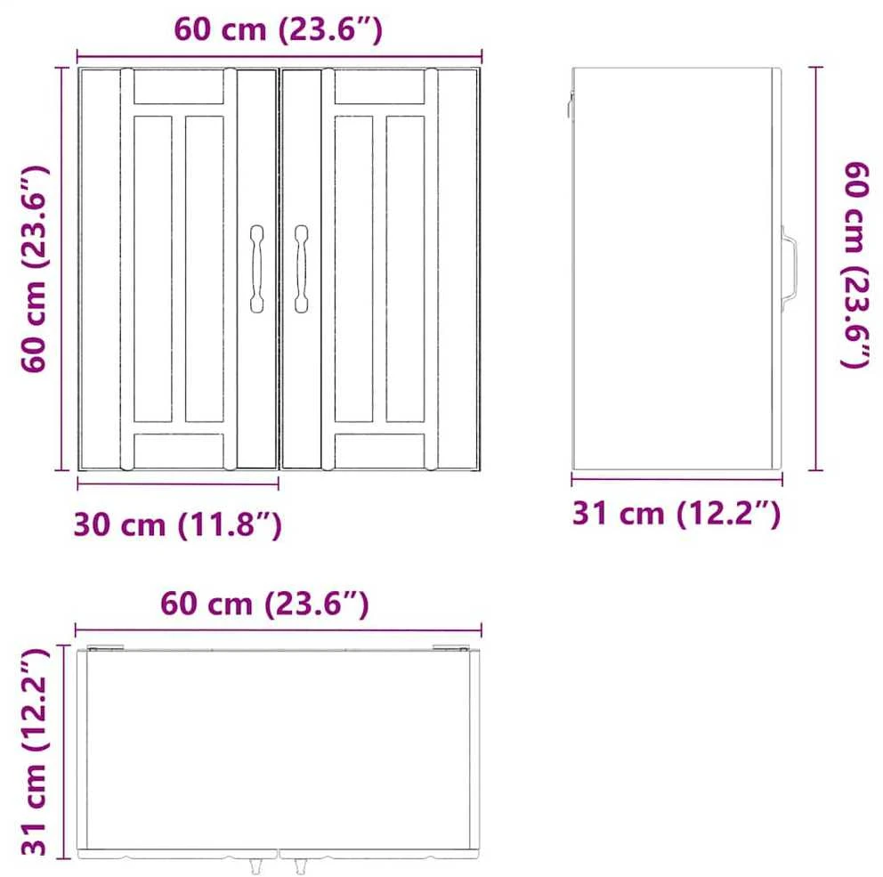 virtuvės sieninė spintelė "Lucca" Betoninė pilka