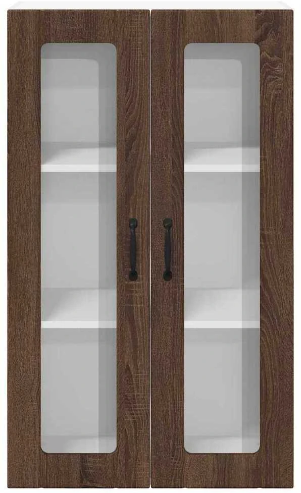 Sieninis stiklinis kabinetas LUCCA Ruda ąžuolo 60 x 31 x 100 cm