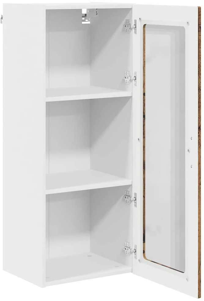 Sieninis stiklinis kabinetas PORTO Senas medis 40 x 31 x 100 cm