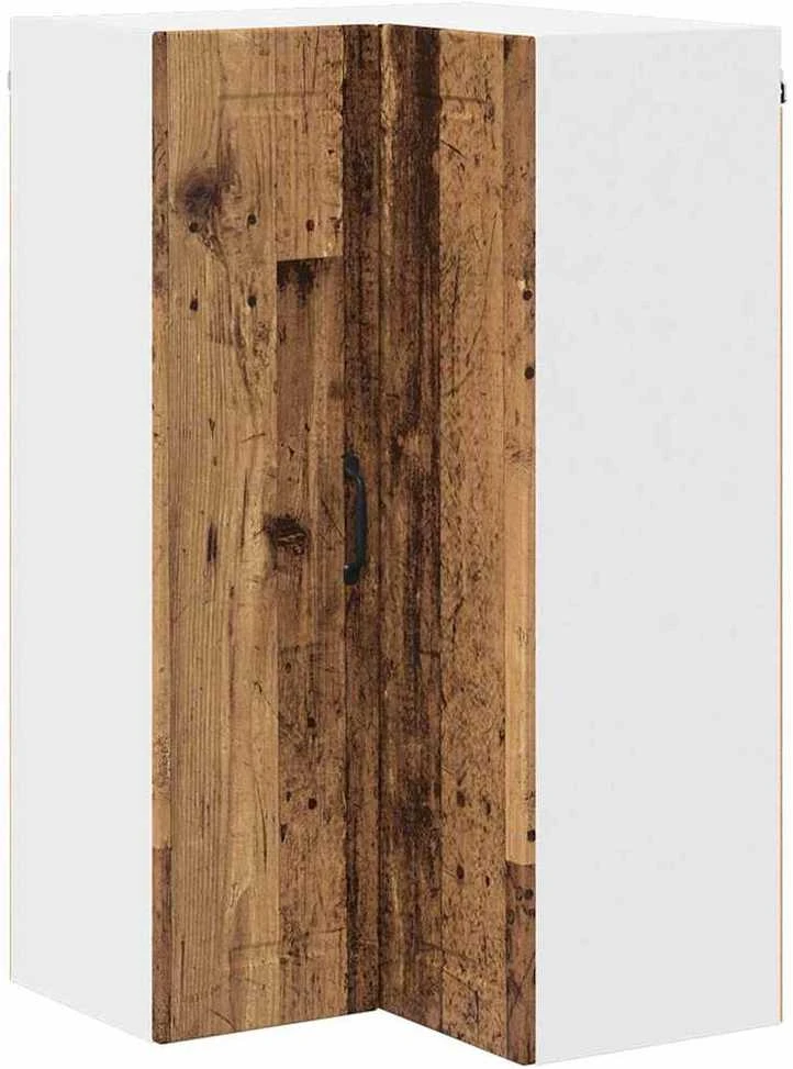 Sieninis kampinis kabinetas PORTO Senas medis 57 x 57 x 100 cm