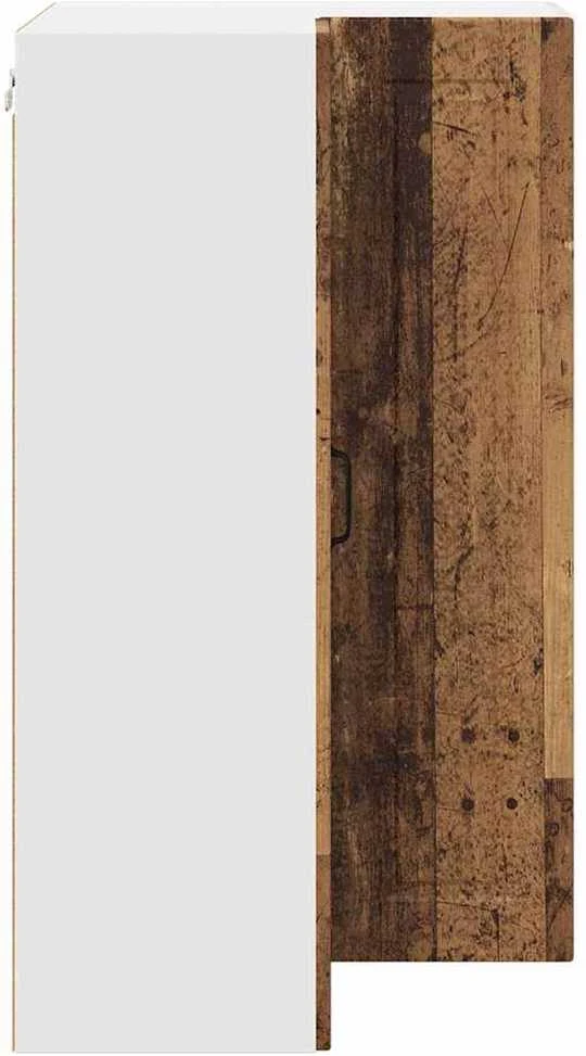 Sieninis kampinis kabinetas PORTO Senas medis 57 x 57 x 100 cm