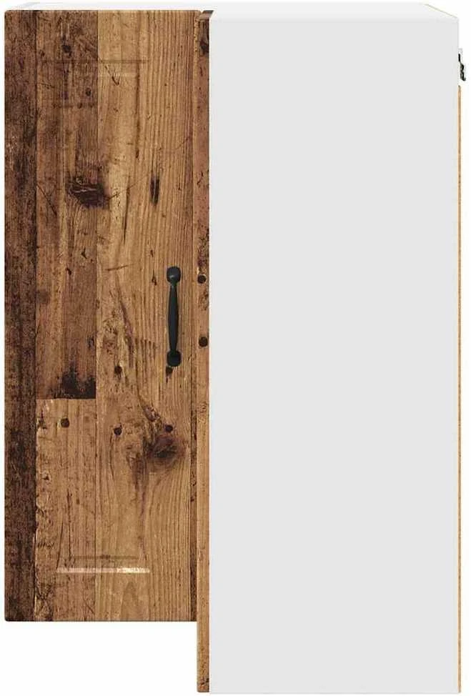 Sieninis kampinis kabinetas PORTO Senas medis 57 x 57 x 80 cm