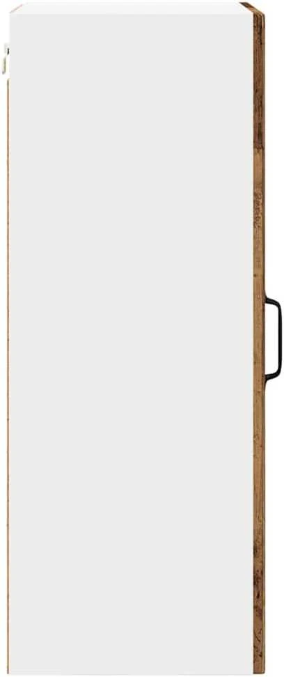 Sieninis stiklinis kabinetas PORTO Senas medis 40 x 31 x 80 cm