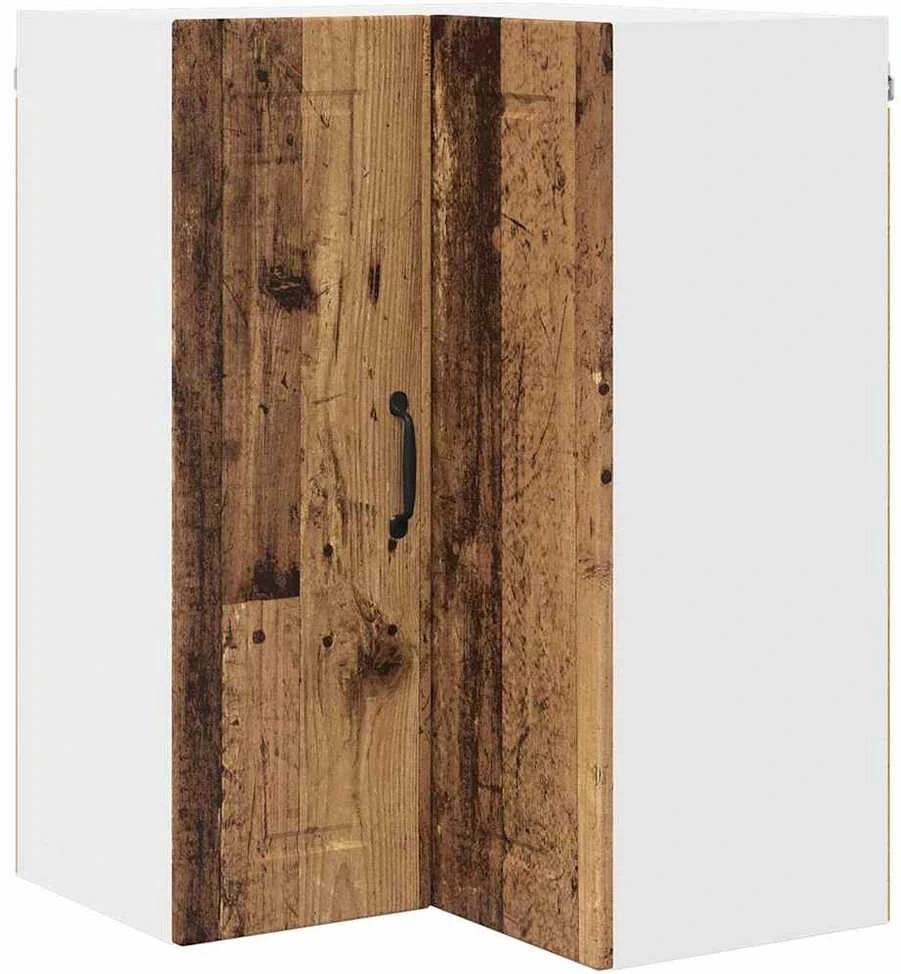 Sieninis kampinis kabinetas PORTO Senas medis 57 x 57 x 80 cm