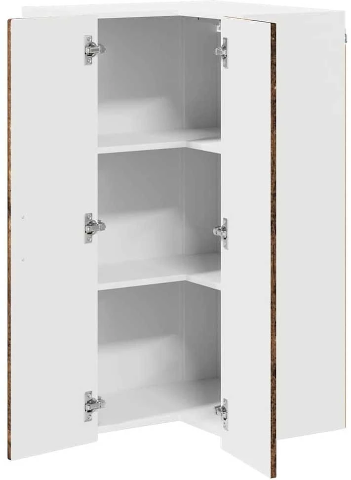 Sieninis kampinis kabinetas PORTO Senas medis 57 x 57 x 100 cm