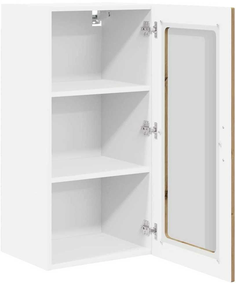 Sieninis stiklinis kabinetas PORTO 2 vnt. Amatininkų ąžuolas