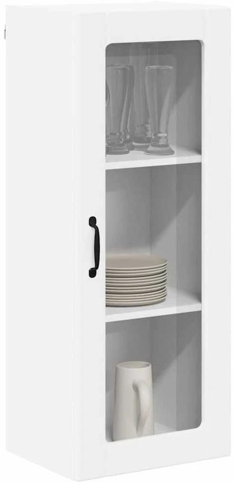 Sieninis stiklinis kabinetas LUCCA Balta 40 x 31 x 100 cm