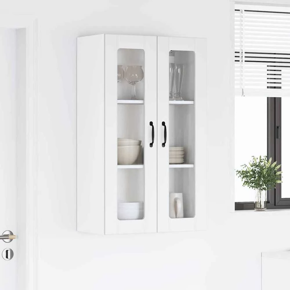 Sieninis stiklinis kabinetas LUCCA Balta 60 x 31 x 100 cm