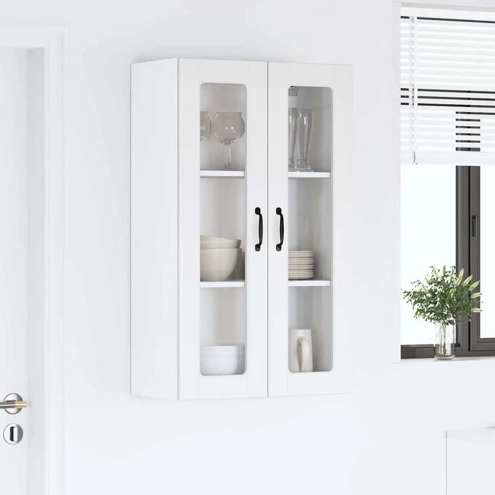Sieninis stiklinis kabinetas PORTO Balta 60 x 31 x 100 cm
