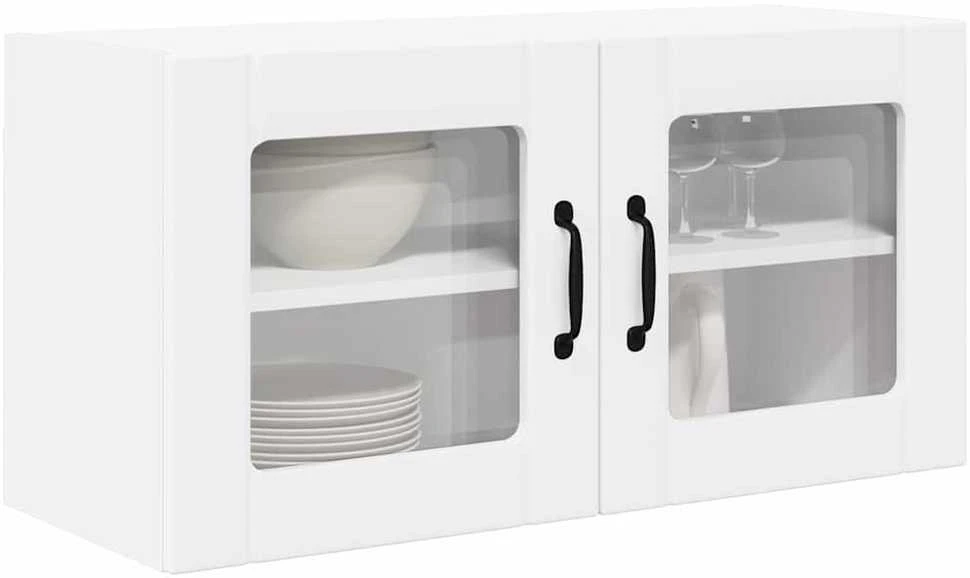 Sieninis stiklinis kabinetas PORTO Balta 80 x 31 x 40 cm