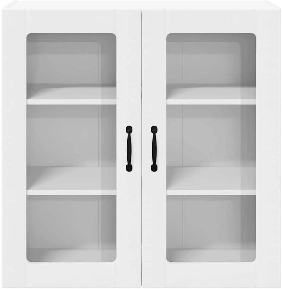 Sieninis stiklinis kabinetas LUCCA Balta 80 x 31 x 80 cm
