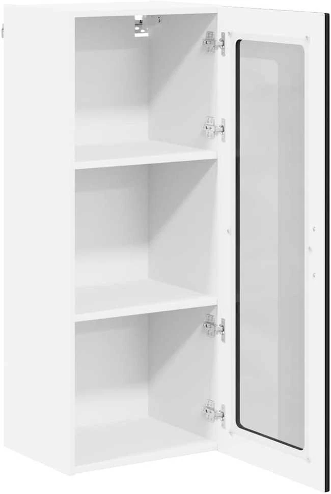 Sieninis stiklinis kabinetas LUCCA Juoda 40 x 31 x 100 cm