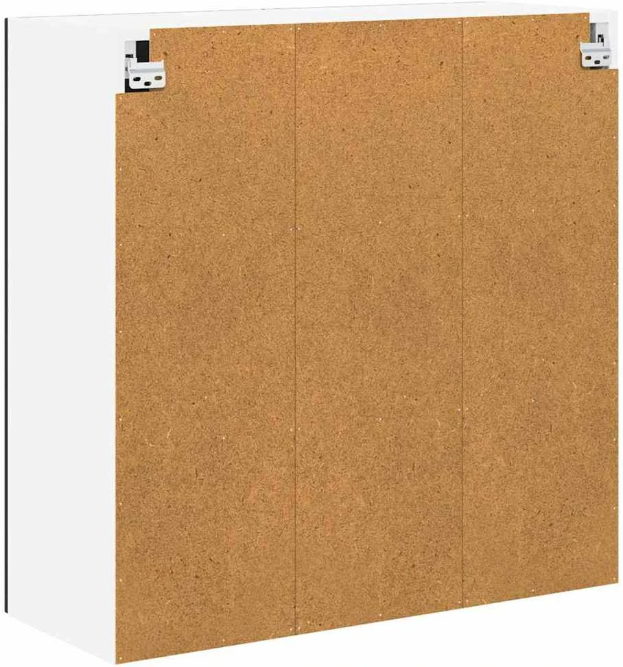 Sieninis stiklinis kabinetas LUCCA Juoda 80 x 31 x 80 cm